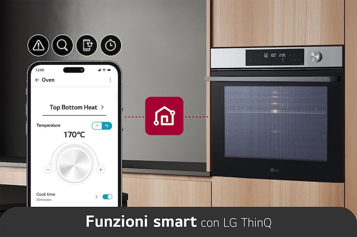 Funzioni smart con LG ThinQ forno WSED7612S